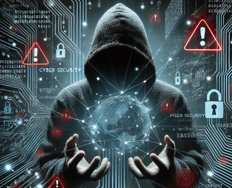 A person in a dark hoodie posing a cyber threat in Australia