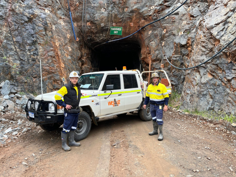 Ledge Finance Executive, Jacob McDonald at Westauz Mining site.