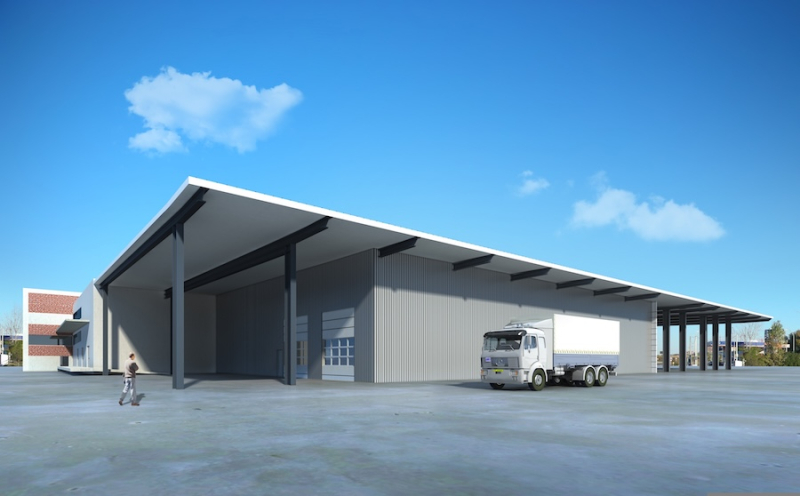 digital image of a warehouse commercial property