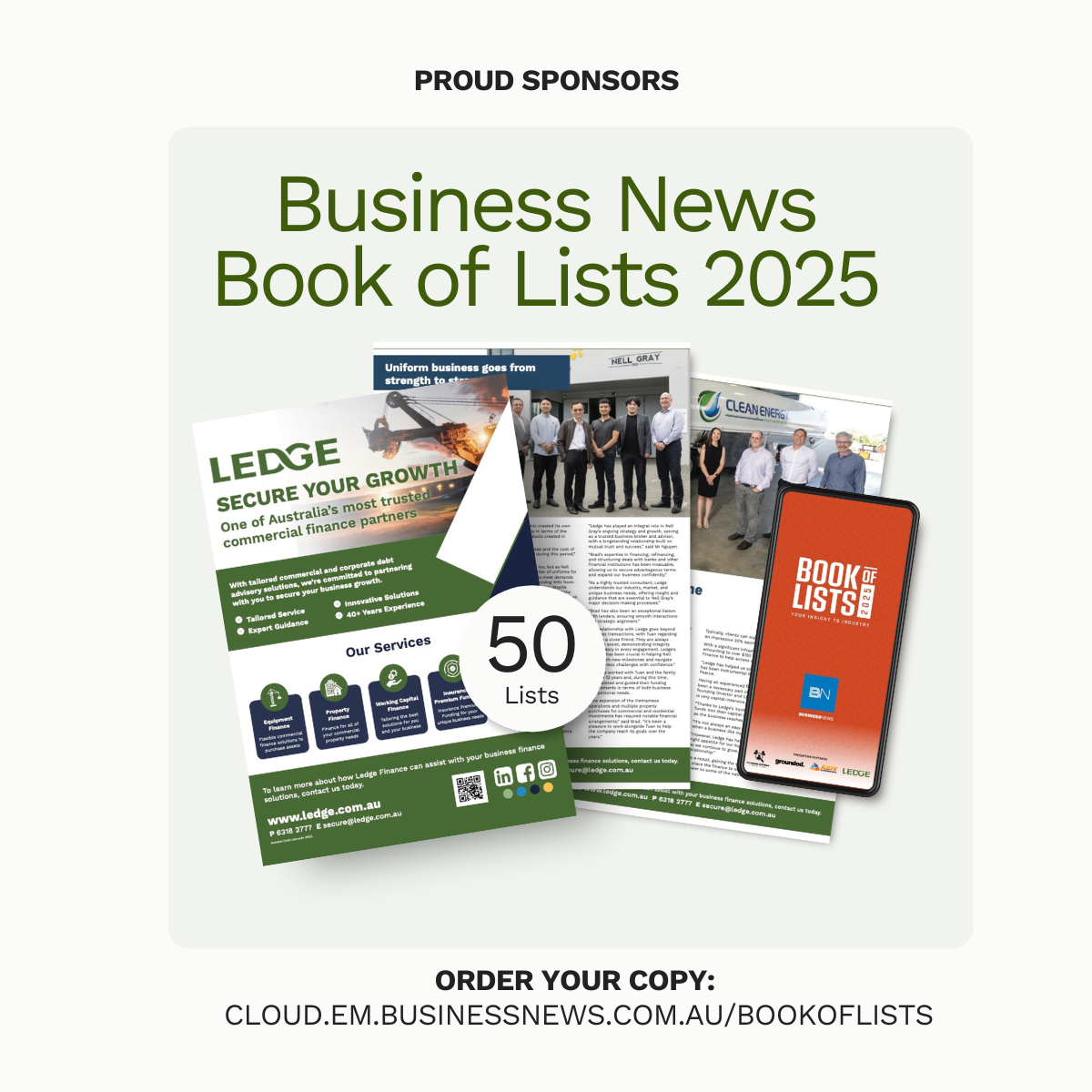 Book of Lists 2025 Ledge Finance Sponsor